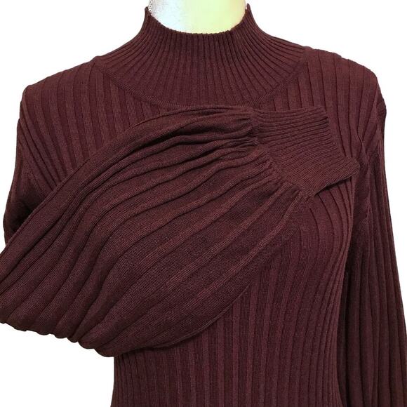 Max Studio NWT Wine Sweater Dress Women L - Picture 5 of 9